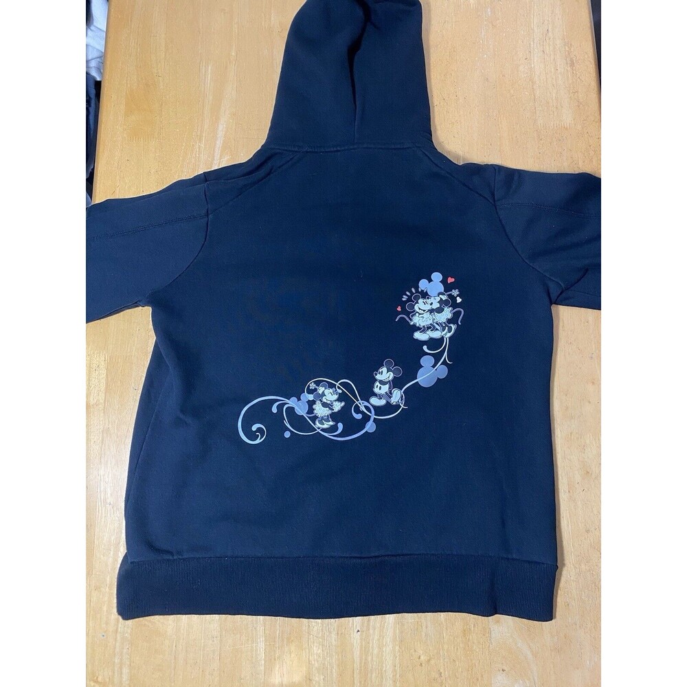 Disney Bradford Exchange Womens Black Mickey Love Hoodie Size Large 20pit2pit